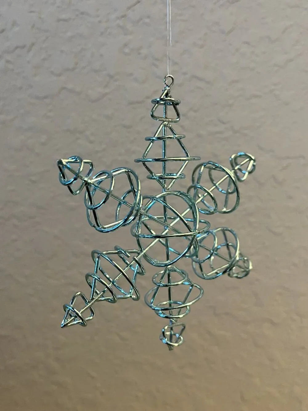Crate & Barrel Blue Snowflake Christmas Tree Ornament